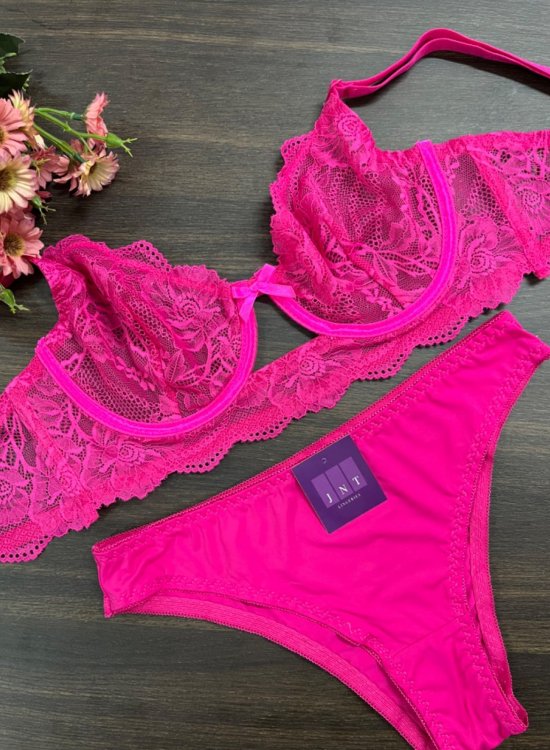 Conjunto Zara sem bojo Pink 