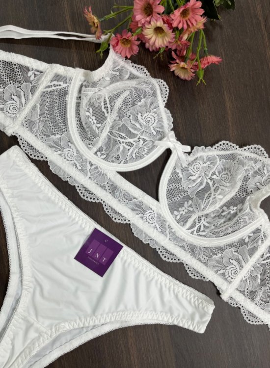 Conjunto Zara sem bojo branco